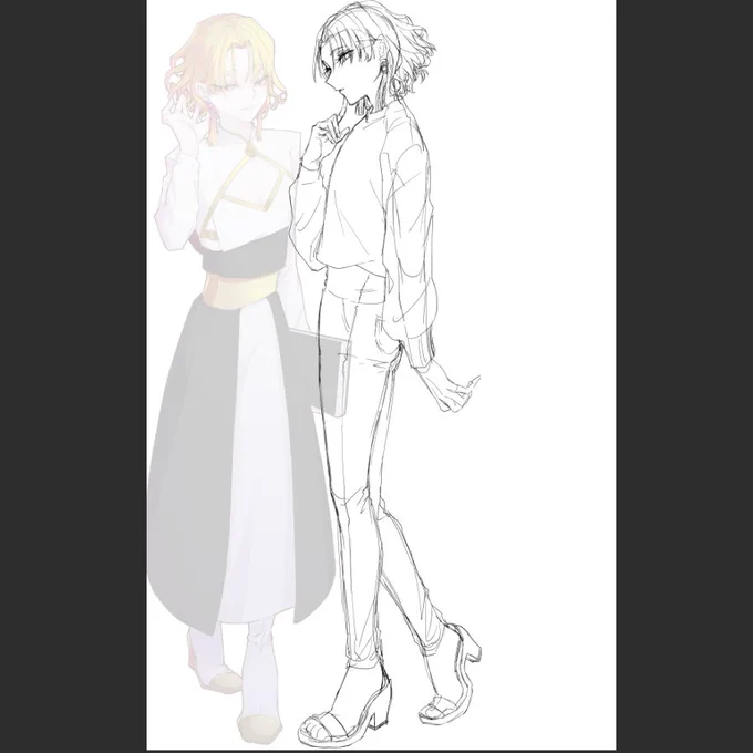 継続の立ち絵を描いたり新規のキャラデザをしたりとなんだかんだちゃんと描いてます(アピール) 