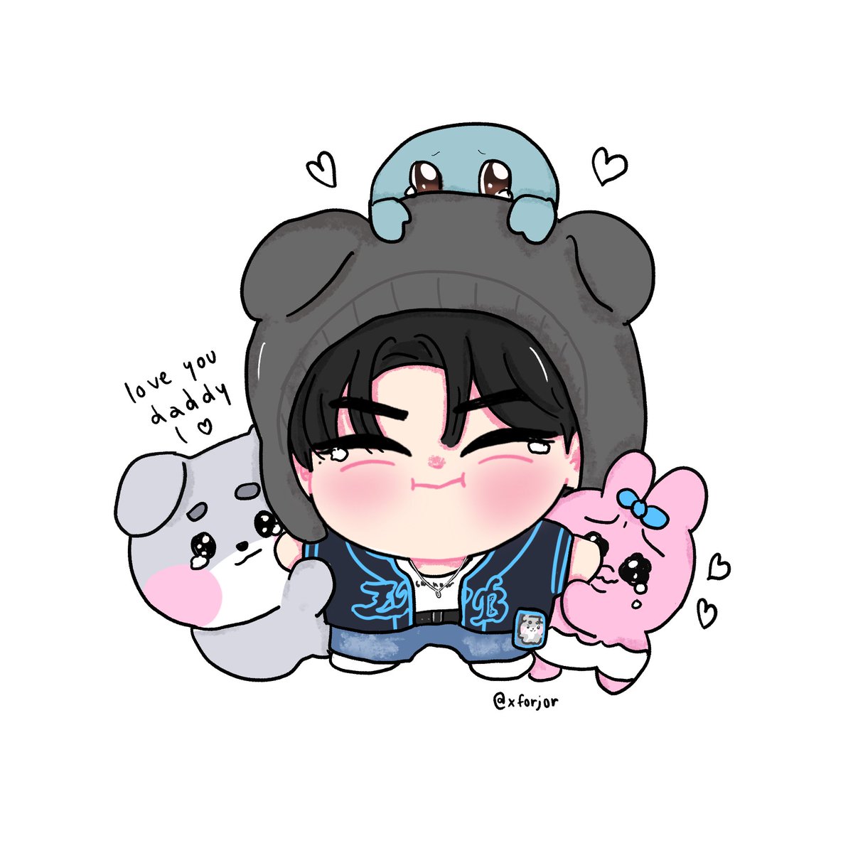 We love you , gunwook 💙🎀

#PARKGUNWOOK #박건욱
#ZB1fanart #zerobaseone