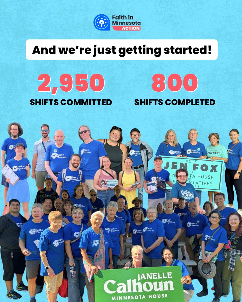 We are showing up to elect people-centered legislators who will work alongside us so we can keep moving Minnesota forward. Across race, place, and faith, together #WeMakeOurFuture — and it’s looking bright! ☀️ DM us to get involved 💌 (2/2)