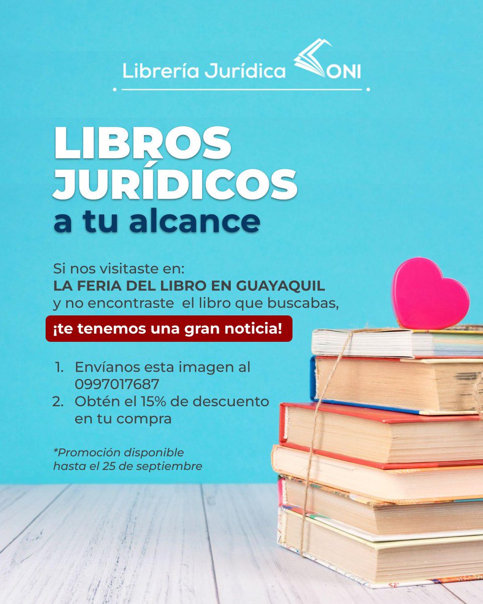 Gracias a la invitación de la Librería Jurídica ONI estamos en la <a href="/FeriaLibroGYE/">FIL Guayaquil</a> stand A10 en el Centro de Convenciones Simón Bolívar 📚 Conversando con los visitantes sobre el libro de mi autoría: “Los Derechos de la Naturaleza”🌳⚖️

¡ Cordialmente invitados !

#FILguayaquil