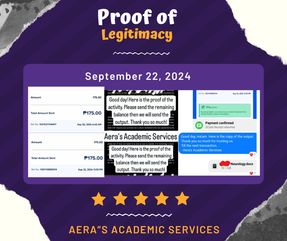 LOOKING FOR CLIENTS 
Budget Friendly 📷 📷 
Flexible Rates (depende sa offer niyo)  

Forte/s: 
• Nursing Related - NCP/FNCP, Case Presentation, Drug Study, Case Analysis
• Science/Math Related 
• Creative Writing 
• Academic Writing 
• Infographics/Brochure/Ppts 

DM ME!