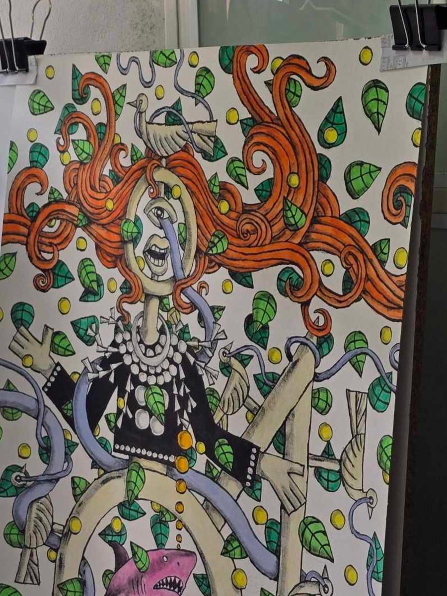 KOZARTIST's tweet photo. 🤟❤️🎨🖍"New Kachin Song"...MOOD..🖍🎨❤️🤟
Acrylic and ink on paper https://t.co/JWkytqpedL