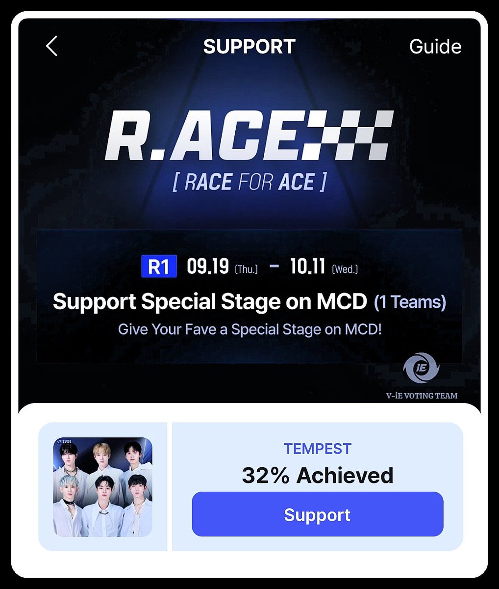 [UPDATE #RTK2] 22H VN - 22/09 VOTE TEMPEST TRÊN APP MNET PLUS - 1 ROUND
 
⏳R1: 19/09 - 11/10

📈 TEMPEST 32% ( cập nhật 22h hằng ngày) 

🔥🔥Tốt lắm iE ơi! Tiếp tục tăng tốc giữ vững lượt vote các ngày qua nhé! Tích thật nhiều booster và vote cho #TEMPEST đạt 100%