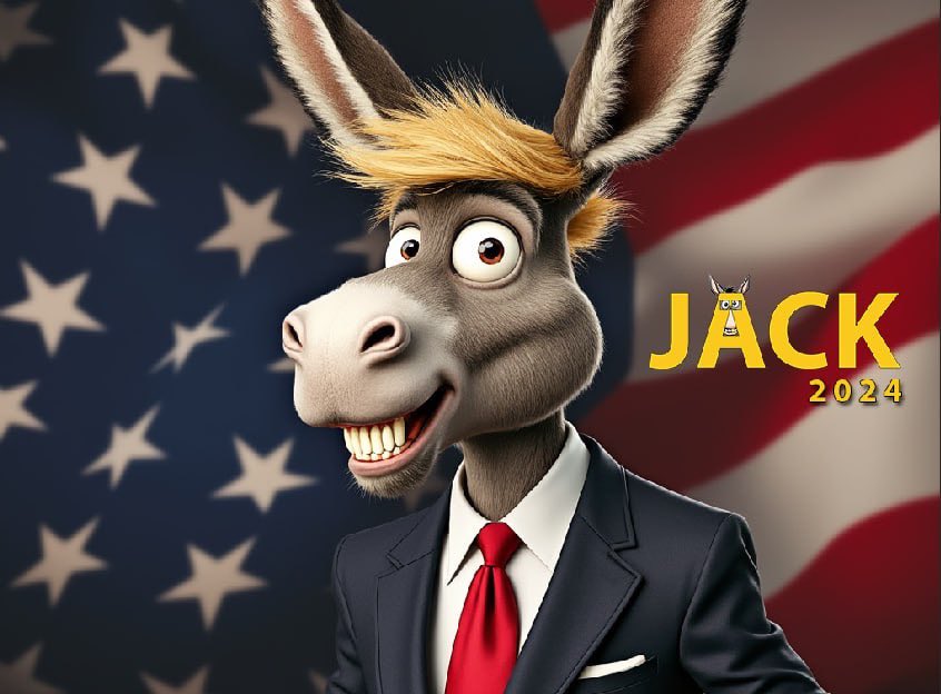 merlin_thegreat's tweet photo. By the stars and moonbeams! 🌟 Just ventured back from the future and discovered a place named America where, astonishingly, a donkey named Jack seeks the highest office! 🐴🗳️ The marvels of the future are truly astounding! #MerlinsMusings #JackForPresident @jackoneth https://t.co/edHKGfH1Ts