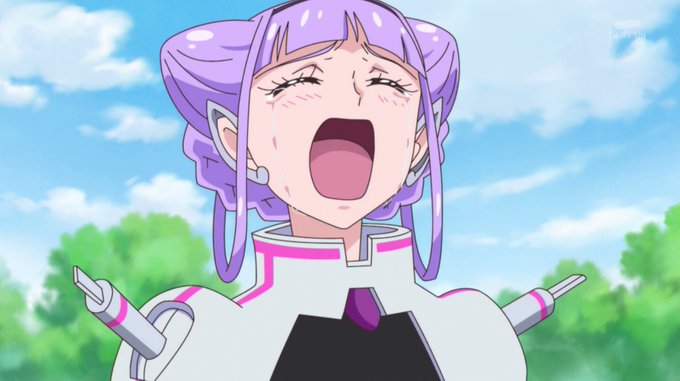 Hugプリの中でも好きなシーン(17話)
ルールーがいろんな呪縛から解き放たれて
アンドロイドが心を獲得したときに、わんわん泣くんですね。

「人間と同じように泣きながら生まれた」という演出がされてて、とても好きです。 