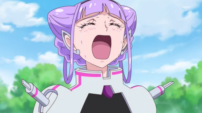 Hugプリの中でも好きなシーン(17話)ルールーがいろんな呪縛から解き放たれてアンドロイドが心を獲得したときに、わんわん泣くんですね。「人間と同じように泣きながら生まれた」という演出がされてて、とても好きです。 