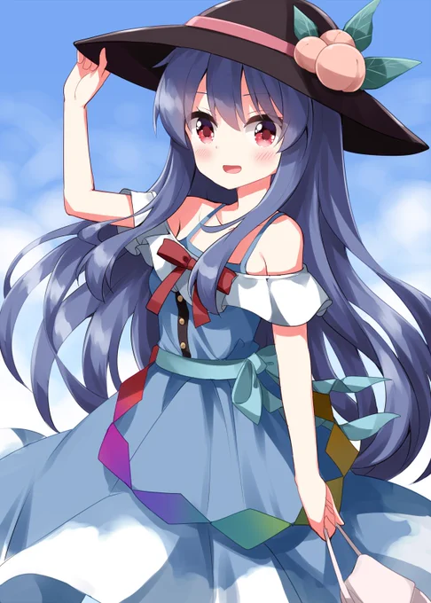 青ワンピース天子 