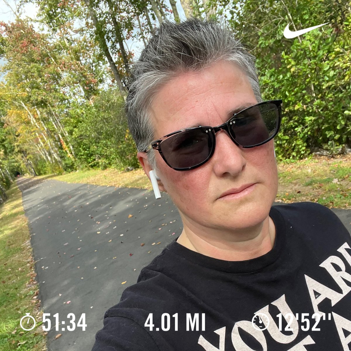 dgray3994's tweet photo. While the plan for today as distance over pace, I still feel like I sucked at it.
On a different note, I got three thumbs up for the message on my shirt. #youarenotaburden #runningformentalhealth #backatitchallenge https://t.co/RUtnauYcAx