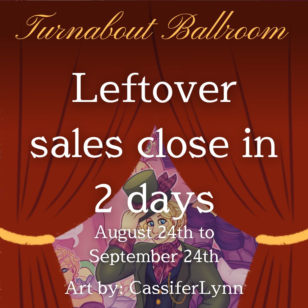 dgsballroomzine's tweet photo. {#Dgs #tgaa} 

Suit up with us for one last dance! Leftovers close in two days! 

Everything in the store is 50% off, so if you want to RSVP, now's your chance! 

https://t.co/yuaxcr0IWZ https://t.co/XFQFUZmLXc