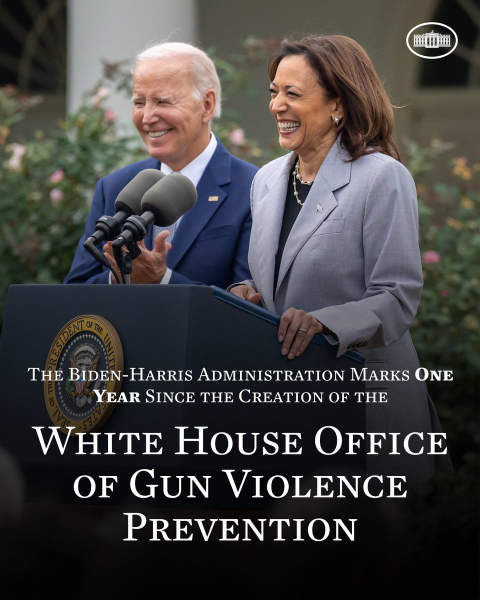 VP46Archive's tweet image. Every person in our nation must have the freedom to live safe from gun violence.

That is why President Biden and I enacted the most significant gun safety law in nearly 30 years and launched the first-ever White House Office of Gun Violence Prevention.