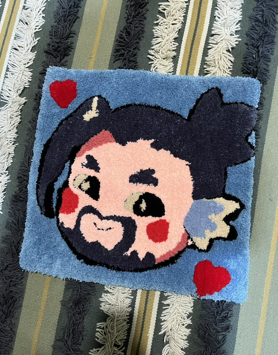 cocakittyarts's tweet photo. made a hanzo rug :3c 💘✨ https://t.co/LlOZJ0MSQ9