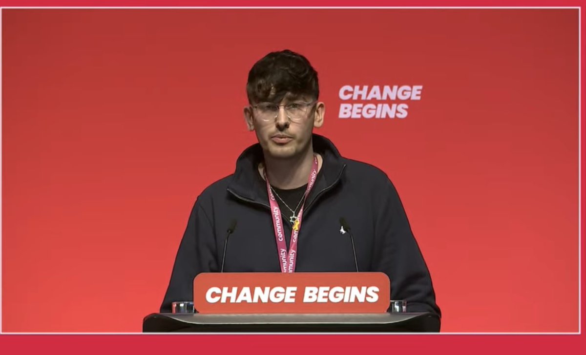 Dom_Casoria's tweet photo. Going into conference this morning I was called ‘a Zionist prick’ and told “but being Jewish is fine”.

This afternoon I got onstage to talk about the antisemitism I faced in my old constituency and the need for strong due diligence, and received a warm reception. 

Change💞 https://t.co/2Vzi4z3CtX