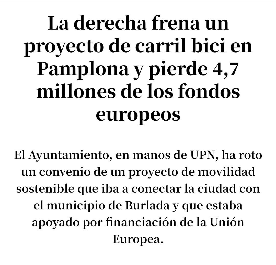 A #VNG han estat 3M€ i els hem perdut gràcies al <a href="/pscvilanova/">PSC | Socialistes de Vilanova i la Geltrú/❤️</a> i <a href="/vngencomu/">Vilanova En Comú</a>.

🤴 Juanlu: li deus 3M€ en carrils bici a aquesta ciutat. Rectifica o marxa. 

publico.es/sociedad/derec…

<a href="/blaunoticies/">Canal Blau Notícies</a> <a href="/eixdiari/">Eix Diari</a> @lafura