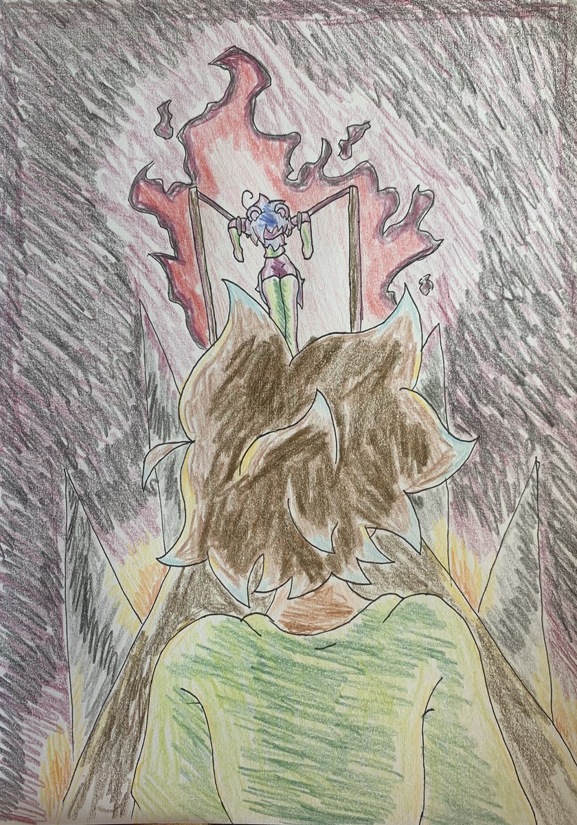 Even if the sky does fall 
Even if they take it all 
There's no pain that I won't go through 
Even if I have to die for you 
And when all the fires burn 
When everything is overturning 
There's no thing that I won't go through 
Even if I have to die for you
#art #traditionalart