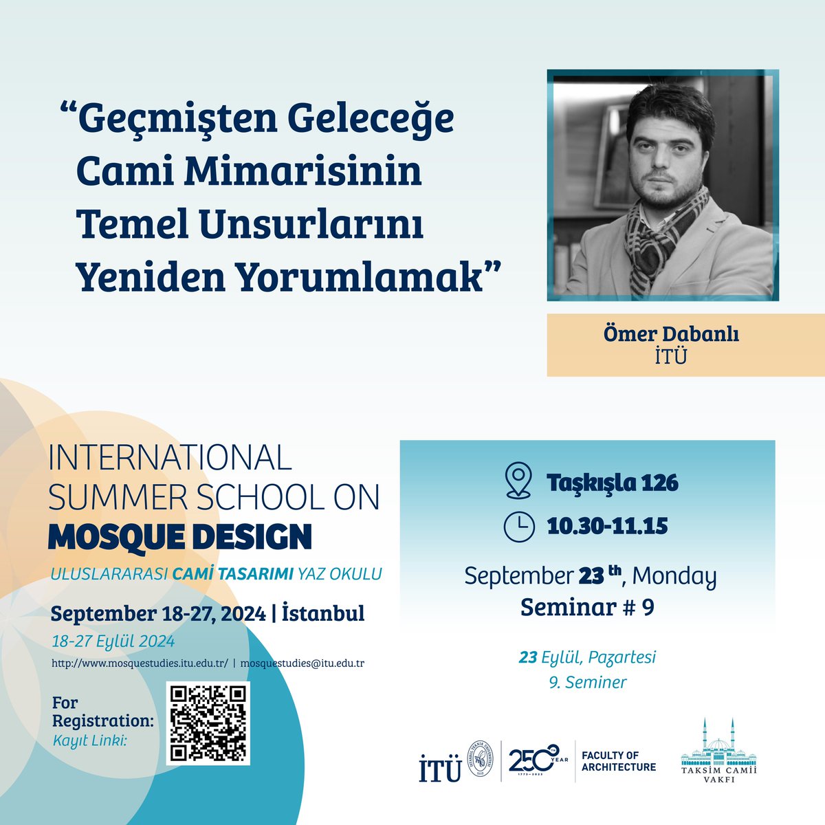 itutaskisla's tweet photo. “Uluslararası Cami Tasarımı Yaz Okulu” seminer ve panellerle devam ediyor, kayıt için: https://t.co/rqylinwCYv 

The "International Summer School on Mosque Design" continues with panels and seminars. Register here: https://t.co/rqylinwCYv https://t.co/f815VoHUQp