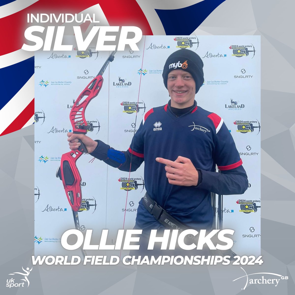 Ollie Hicks earns his first ever World Field Championship medal! 🤩

Ella Gibson (22:02 pm) and Patrick Huston (23:32 pm) will shoot for bronze individual medals tonight! info.ianseo.net/?tourid=747