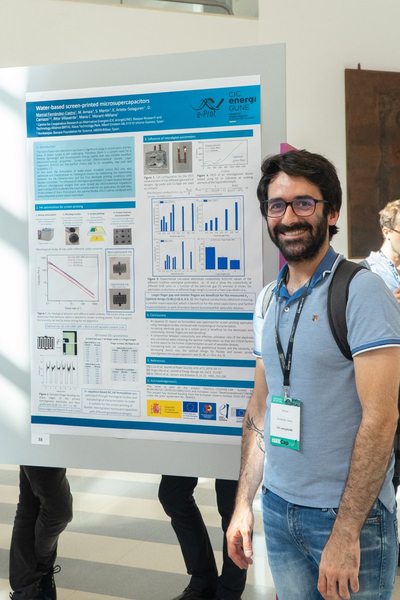 eProt FET Open Project (@eprot_project) on Twitter photo Dr. Marcial Fernández, <a href="/energigune_brta/">CIC energiGUNE</a> presented a poster about water-based microsupercapacitors
at the 8th International Symposium on Enhanced Electrochemical Capacitors, ISEECap 2024.
More information: cicenergigune.com/en/agenda/isee… Dr. Marcial Fernández, <a href="/energigune_brta/">CIC energiGUNE</a> presented a poster about water-based microsupercapacitors
at the 8th International Symposium on Enhanced Electrochemical Capacitors, ISEECap 2024.
More information: cicenergigune.com/en/agenda/isee…