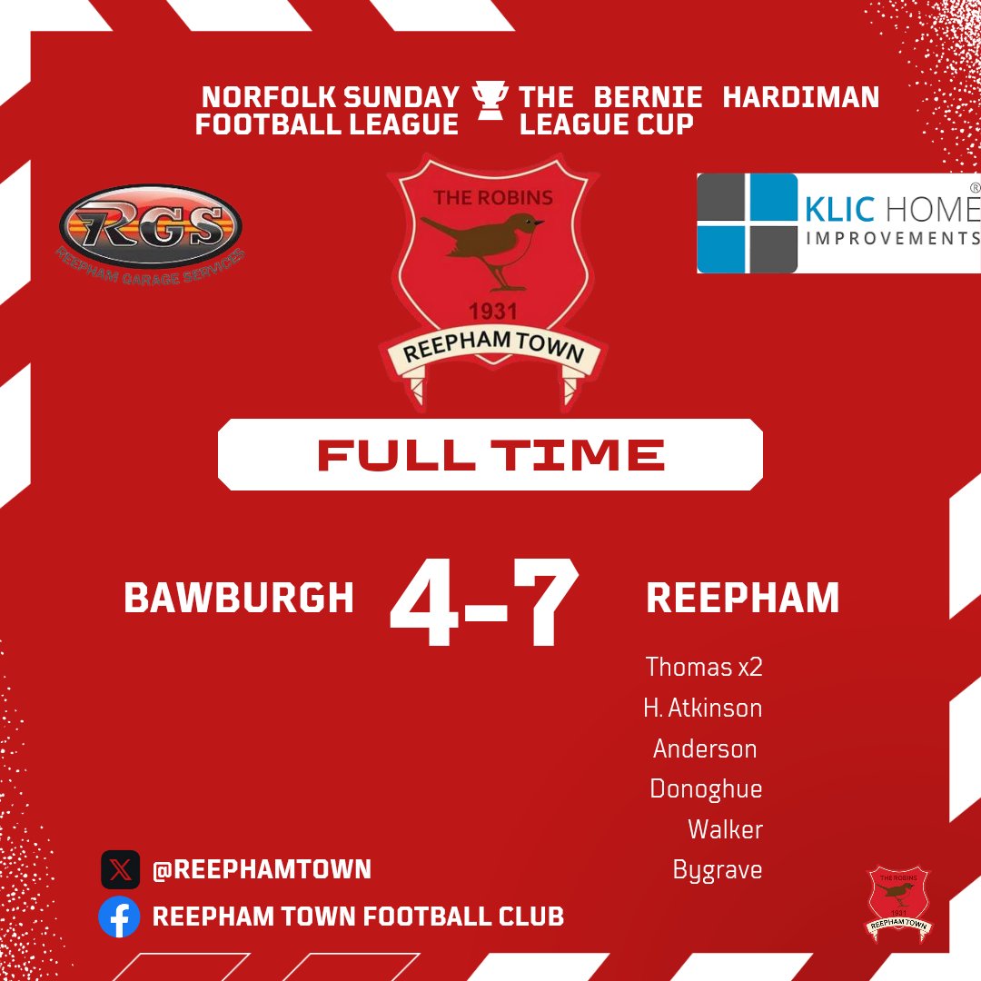 Reepham Town FC (Sunday) tweet media