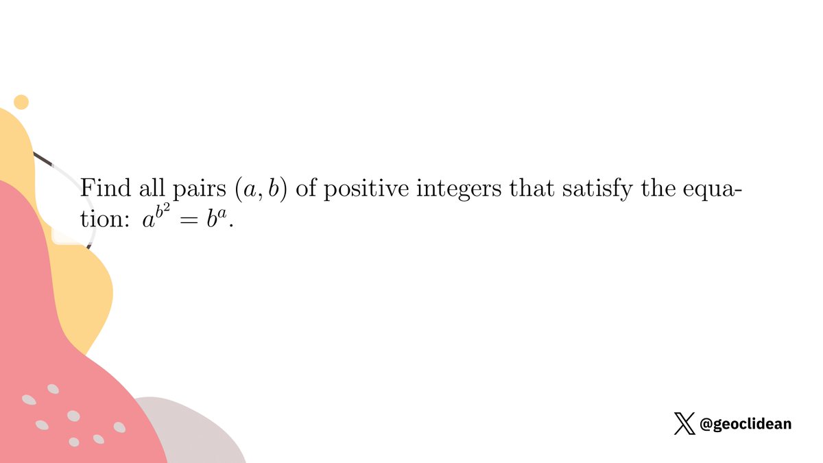 geoclidean's tweet photo. diophantine
#NumberTheory #Equation #IMO #IMO1997 #PrimeFactorization https://t.co/8evhbNOVpq