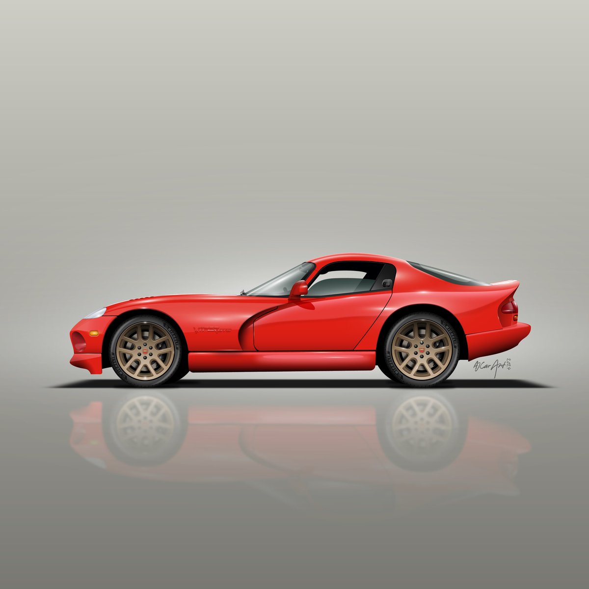 Latest commission for a really good customer! He keeps buying cars and getting me to draw them! love this Dodge Viper. Awesome machine! #dodgeviper #dodgeofficial #carart #commissionsopen #americanmuscle #cargram
