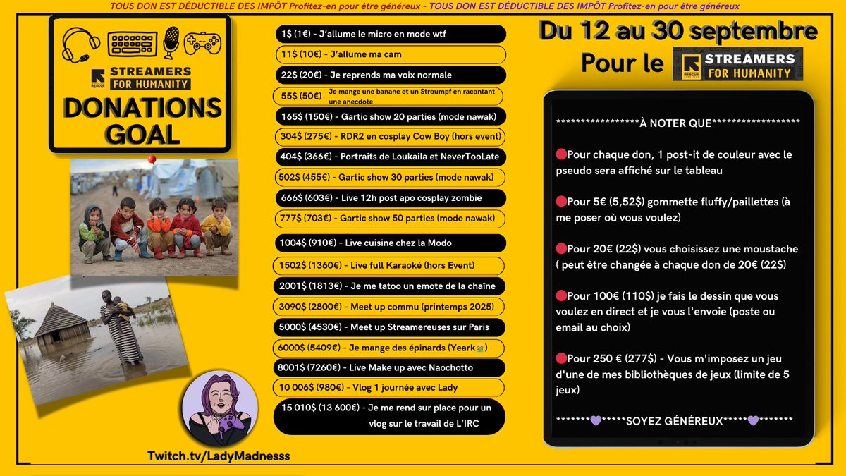 LadyMadnesss's tweet photo. 🔴Le Live commence❗
Toujours au profit de l'@RESCUEorg du Fresh start et du caravan Sandwitch🤗
https://t.co/HSgoWqSJBd
#twitch @SenkaFilipovic @Steam #chickenLauncher @planetoastdev #fun #GamingVibes #events #LiveNow #StreamingNow https://t.co/DNZiTiq8FL