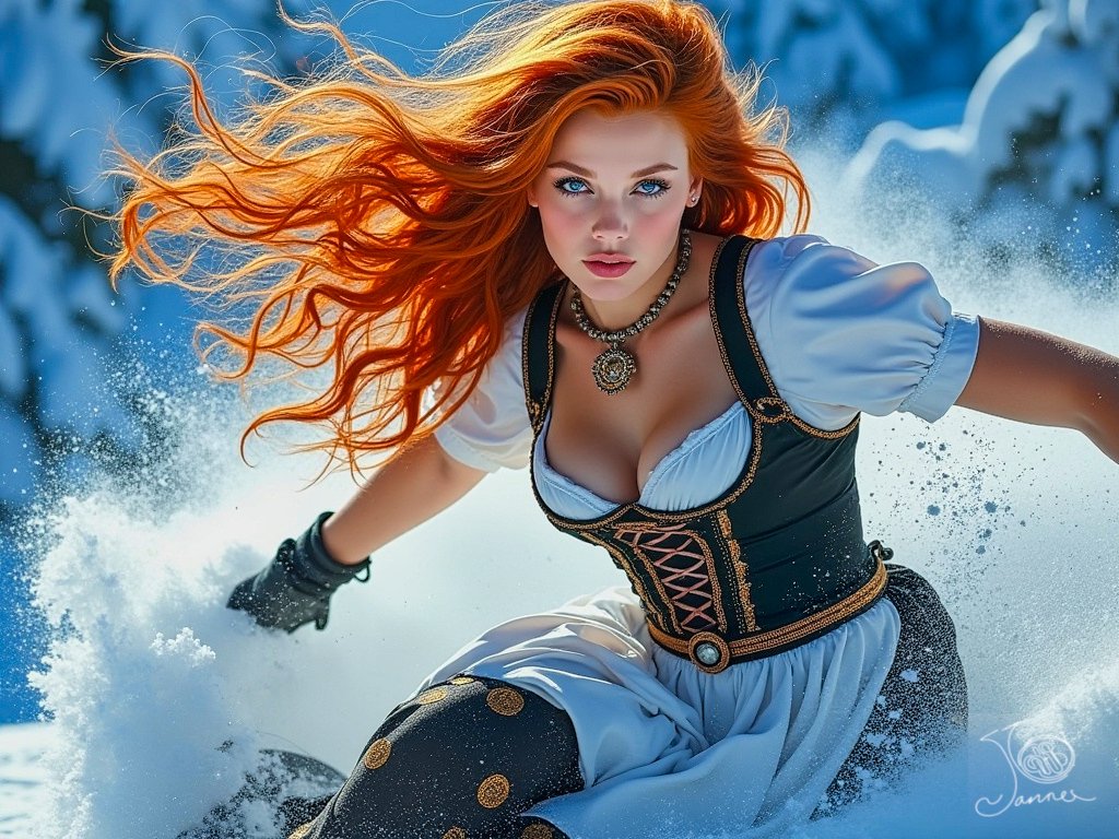 JamesShinn's tweet photo. QT your snowboarding shots pleaze... everyone welcome.
Today from the World Dirndl snowboarding championships... I present to you the First, Second, and Third winners.
Competition was tight and fierce but these made it look easy.
Can hardly wait for next year.
#AIart #Dirndl #AIArtworkwomen #AIArtCommuity #snowboarding
Tagging:
@ShePaintsStars2
@AiProGirl
@Magicdashworkss
@MindySarver
@AllaAisling
@Ainskyai
@Art_For_Joy
@dvorahfr
@FreePinups
@umesh_ai
@marcameg
@dvorahfr
@chetbff
@RomanEagle6
@_Jeanne_d_Art
@techhalla
@SaraBer89035191
@SWHornborn
@lolaladel82
@UniBananStates
@AndreasRothe9
@referee2000
@brockpierson
@celespinoza
@anagavah
@blueveedesign
@GabrielleOrlita
@Jasmine1022003
@Xgoddess_visual
@LitaNeumann
@AITalesNBH
@AIGenArtwork
@LudovicCreator
@elonmusk
@cb_doge
@DocNetyoutube
@hallofraukaiser
@aliejules
@Megaoctects
@BeanieBlossom
@imaginarypix
@DameScorpio
@digitallywired
@PamRodriguez63
@MailbeckG
@NewEveCreations
@PatriotCitzen
@Mbanovich9
@mayemusk