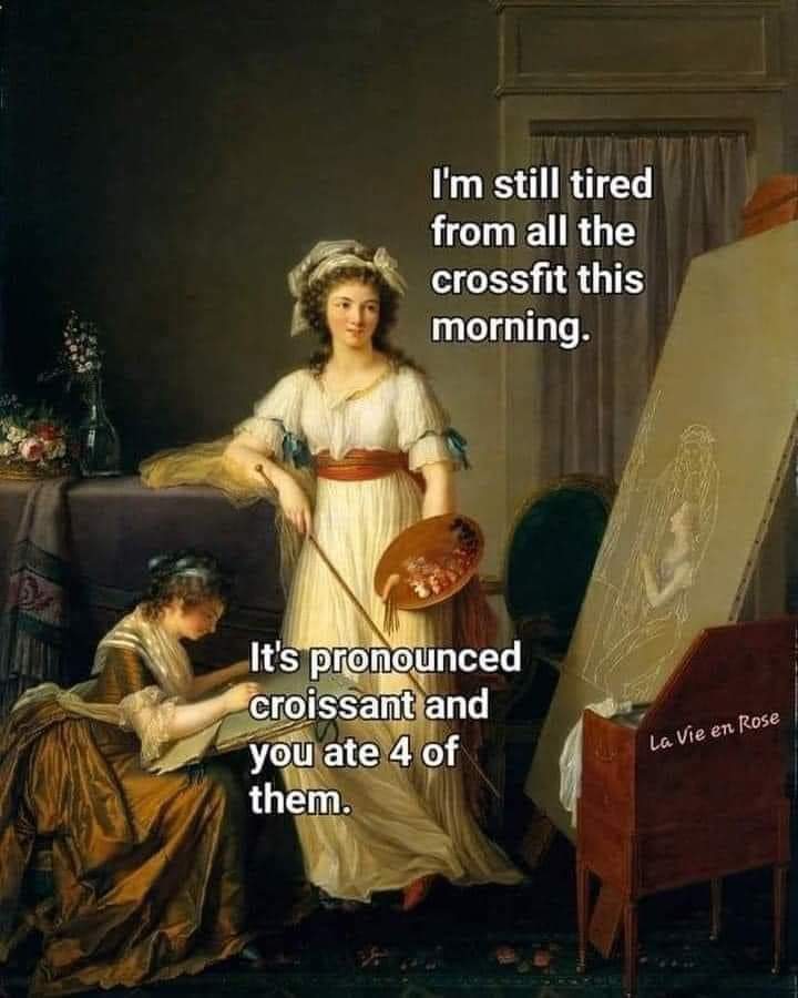 HortSoriya45447's tweet photo. CrossFit 😂🤣🥐
#crossant #comedy #funny #lady https://t.co/XBNEdbetn8