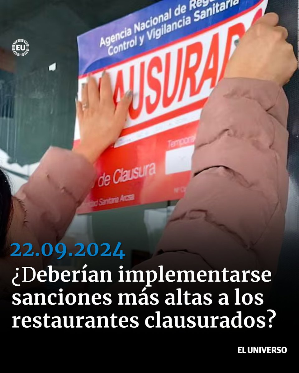 eluniversocom's tweet photo. #ForodeLectores | ¿Considera que deberían implementarse sanciones más altas a los locales de comida clausurados por la Arcsa?. https://t.co/qHGjDqOjPT https://t.co/AskyQlAoPr