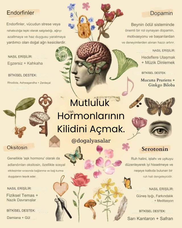 dogalyasalar's tweet photo. Mutluluk hormonlarının kilidini açmak. https://t.co/L492WRW9MZ
