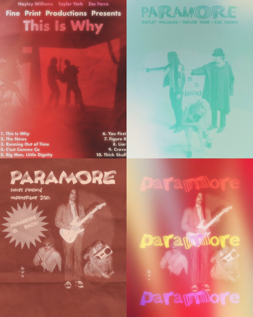 pughswifts's tweet image. okay hi #paramoretwt!!
i’m new-ish to paramore but @LOVESICKY0RK has been culturing me and graphic design is my passion <3