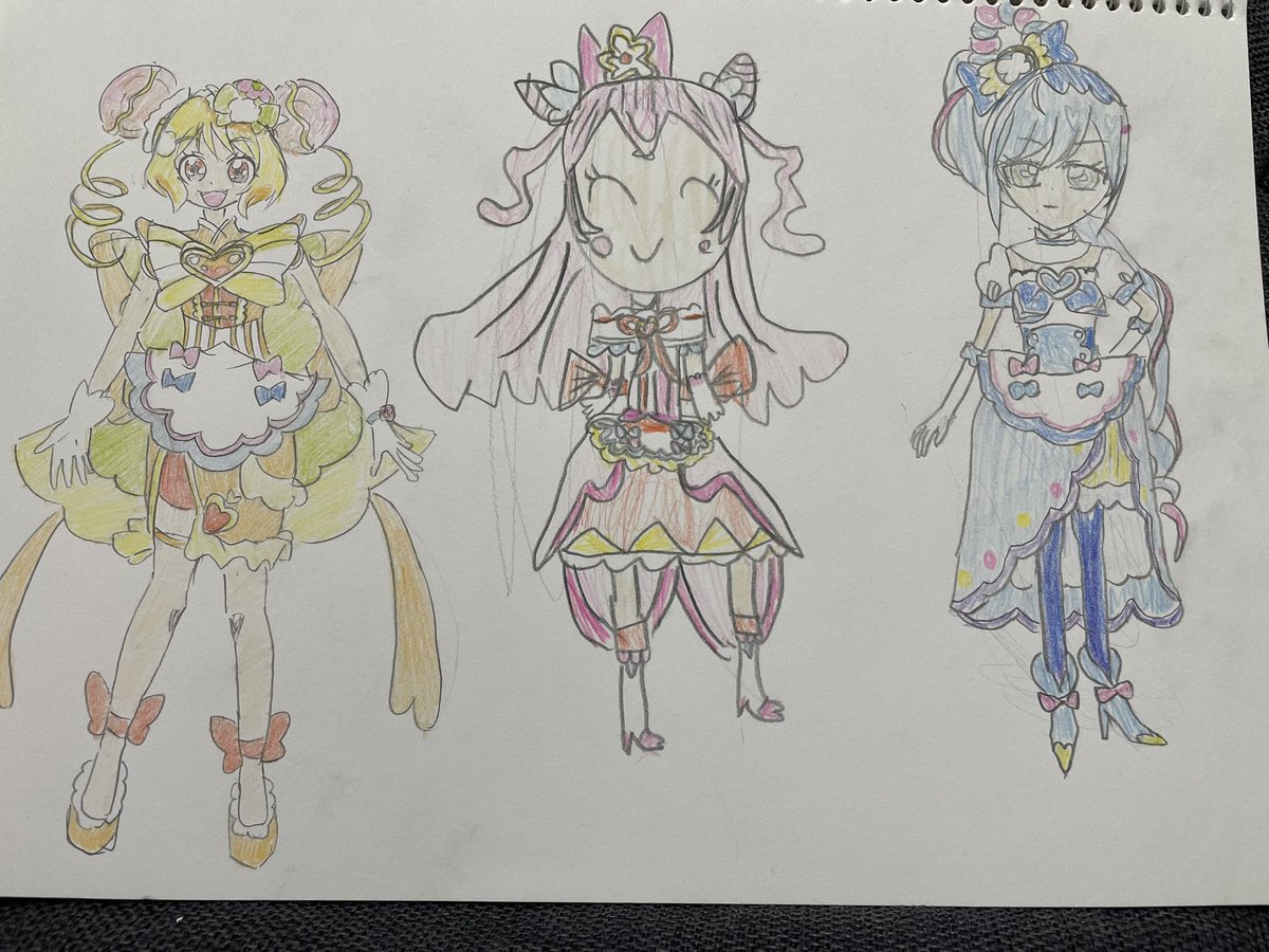 ymsnPoke's tweet photo. 親子でデパプリ描きました https://t.co/s8Ffsgy6rE