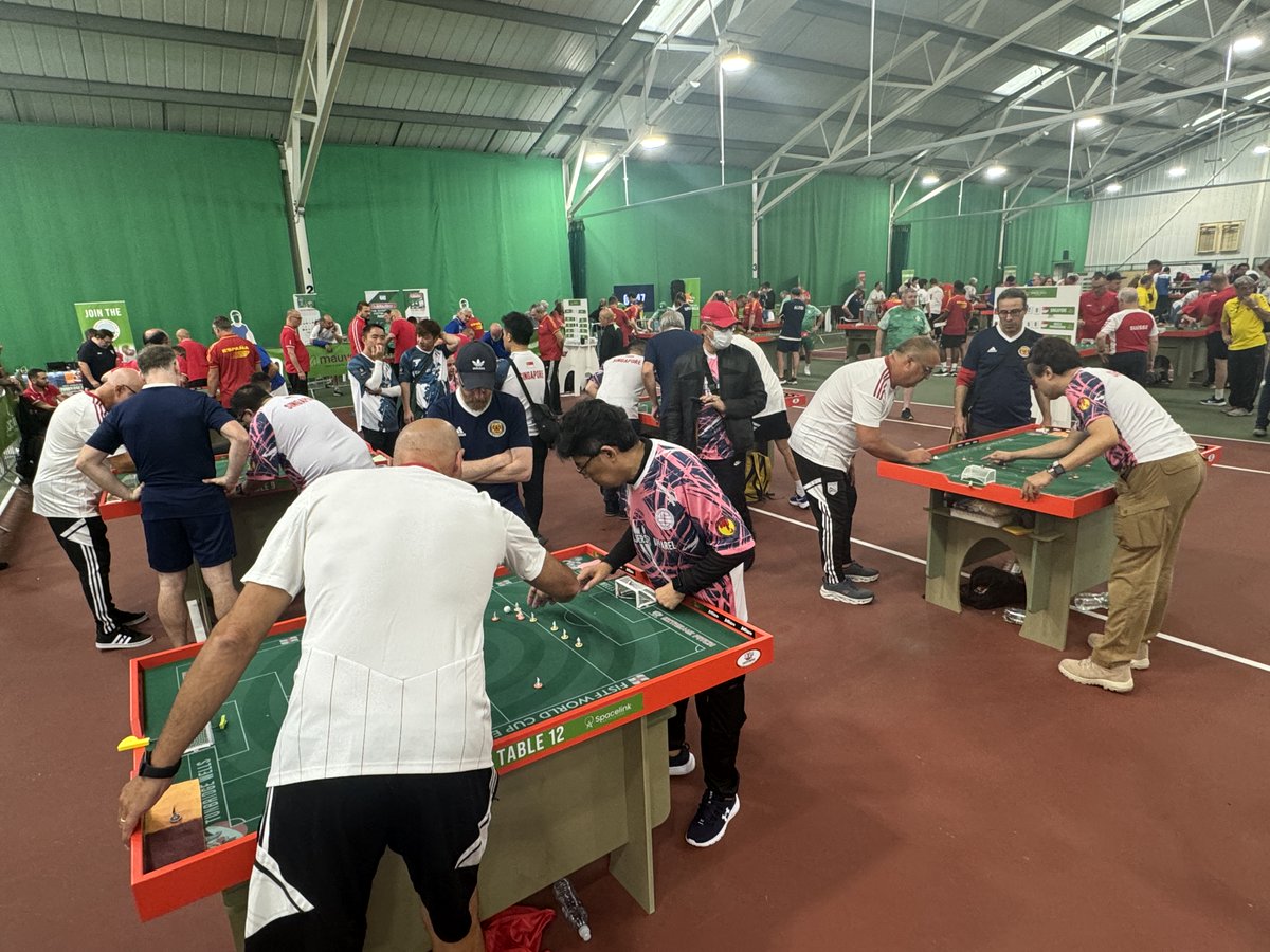 FISTF_WC's tweet photo. The we are heading the end of the groups See results @ https://t.co/18gWYZdNp6
#Subbuteo #FISTFWC24 #FISTF #TunbridgeWells https://t.co/HhDCaHS6Gp