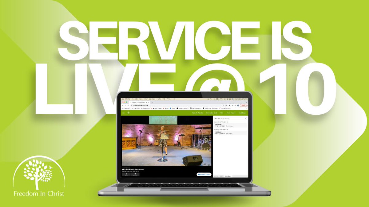 It's time to gather and you're invited!
Service starts at 10 and we'd love to see you in person or online... details on our website: freedomkw.com