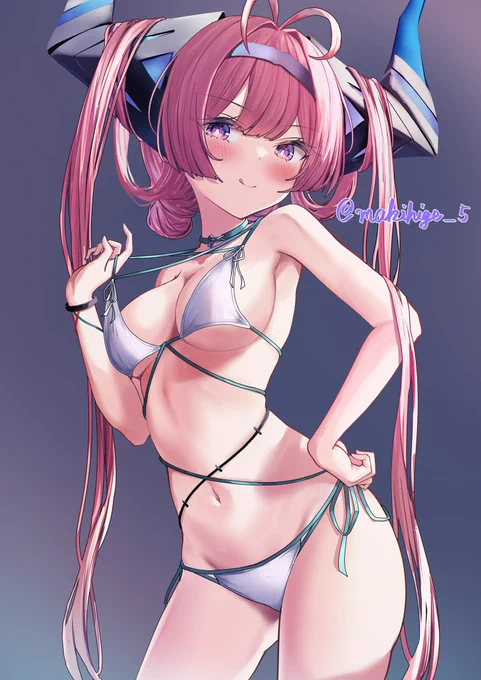 #アズールレーン#AzurLane 水着衣装のプリンツ・ループレヒトちゃん可愛いなあ! 