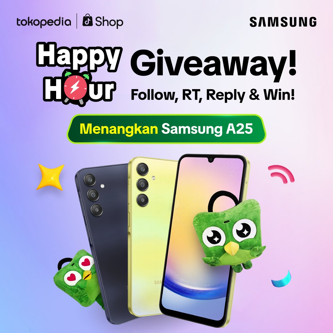 tokopedia's tweet photo. ‼️GIVEAWAY SAMSUNG A5‼️

Caranya:
1. Follow @tokopedia
2. Repost & Like tweet ini
3. Reply dengan menjawab pertanyaan "Sehutin promo Tokopedia Happy Hour apa yang paling kamu tunggu!"
4. Pakai hashtag #tokopediahappyhour

Komen yang seru dan sebanyak-banyaknya biar gampang kenotice Toped! Goodluck💚