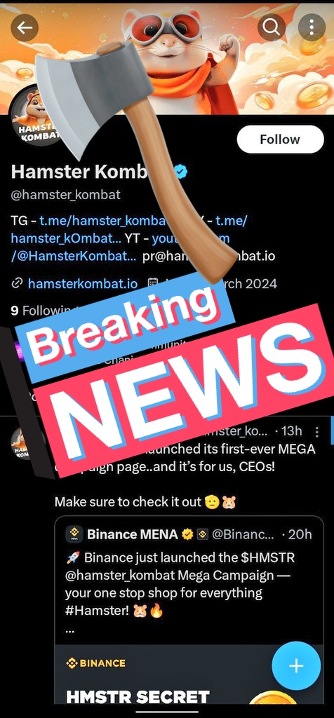 gmchanio's tweet photo. @hamster_kombat @binance @BinancePk @Web3WithBinance @okx @Bybit_Official @janTabraiz @hamster_kombat @cryptocom 
Unfollow hamster 🐹 and report on account this is waste our 200 days and thousands of hours today my cheating is bad activate for no reason 😭😭😭🤬 https://t.co/c4DB4G8Ymo