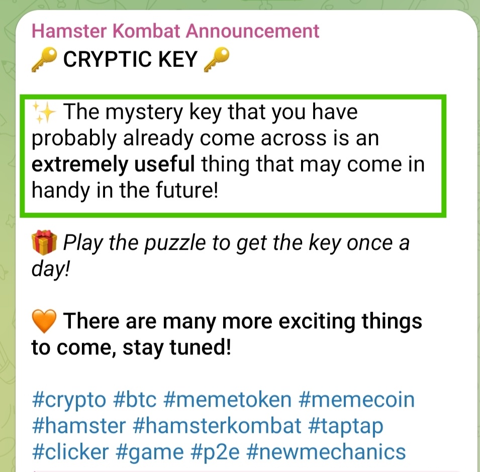 Hamaster Kombat posted countless posts about collecting keys , only to promote their partner game for money 📌

Players played games all day to genuinely collect keys but at the end they allocated all the tokens for refferals 

Even though they've shown only 100 refer limit in