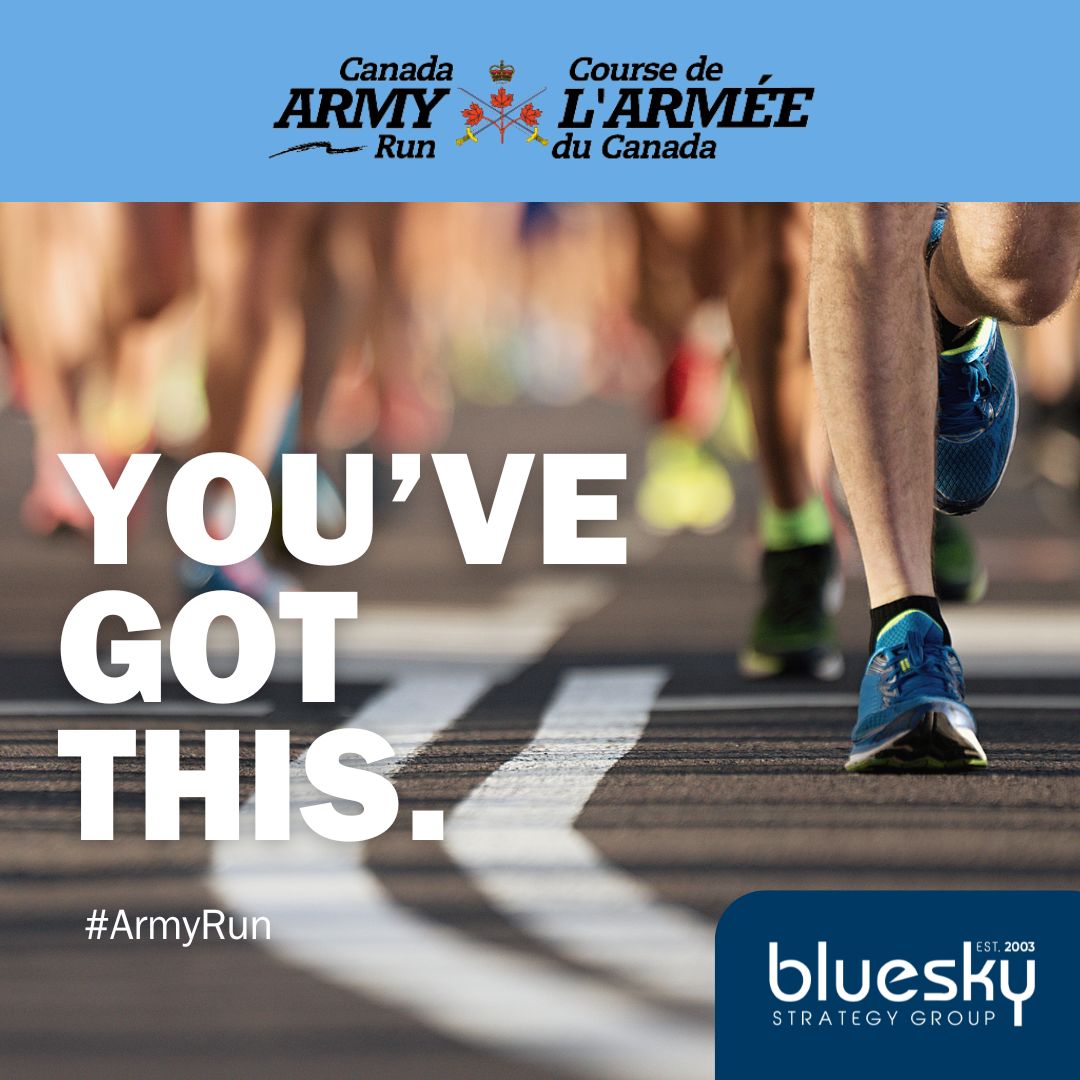 blueskygroup's tweet photo. We are wishing our colleagues the best at #ArmyRun2024 today. Run strong and enjoy every moment...GO TEAM! #ArmyRun #ottawa https://t.co/ZZg2moXMJd
