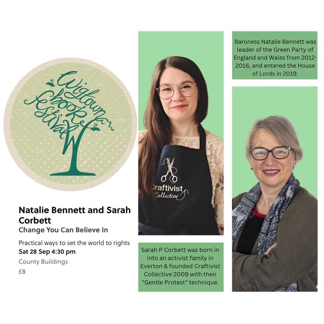 CraftivistCollective (@craftivists) on Twitter photo Join our founder <a href="/SarahPCorbett/">SarahPCorbett</a> in conversation with <a href="/natalieben/">Natalie Bennett</a> at the magical <a href="/WigtownBookFest/">WigtownBookFestival</a> 🏴 this Saturday to talk about ways we can be effective changeMAKERS in a variety of ways that this world so desperately needs 💚
🎟️🤓👉tickets.wigtownbookfestival.com/sales/main-pro… Join our founder <a href="/SarahPCorbett/">SarahPCorbett</a> in conversation with <a href="/natalieben/">Natalie Bennett</a> at the magical <a href="/WigtownBookFest/">WigtownBookFestival</a> 🏴 this Saturday to talk about ways we can be effective changeMAKERS in a variety of ways that this world so desperately needs 💚
🎟️🤓👉tickets.wigtownbookfestival.com/sales/main-pro…