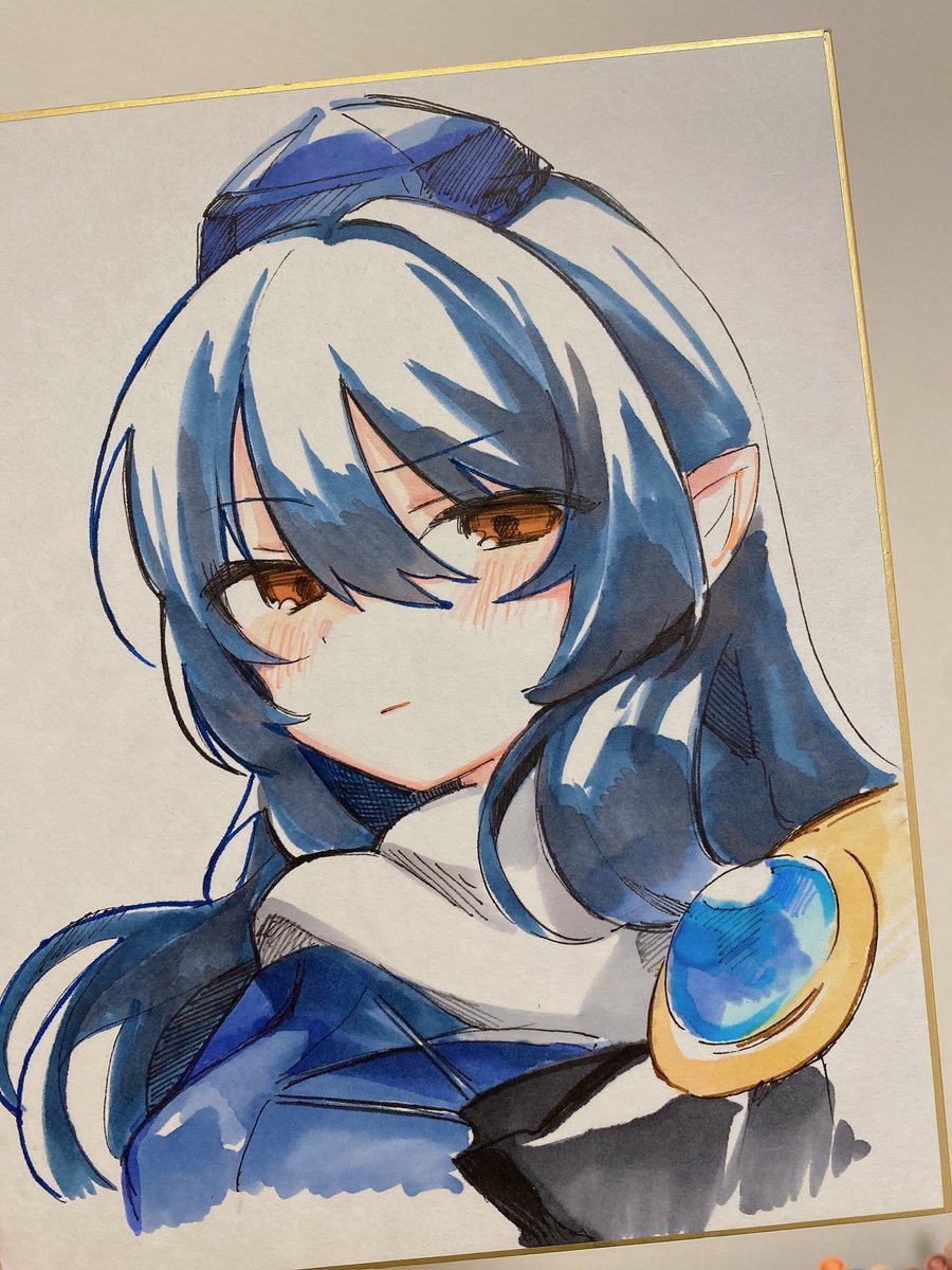 飯綱丸龍 「さくさく色紙増えました('ω' ) 」|eto:💐のイラスト