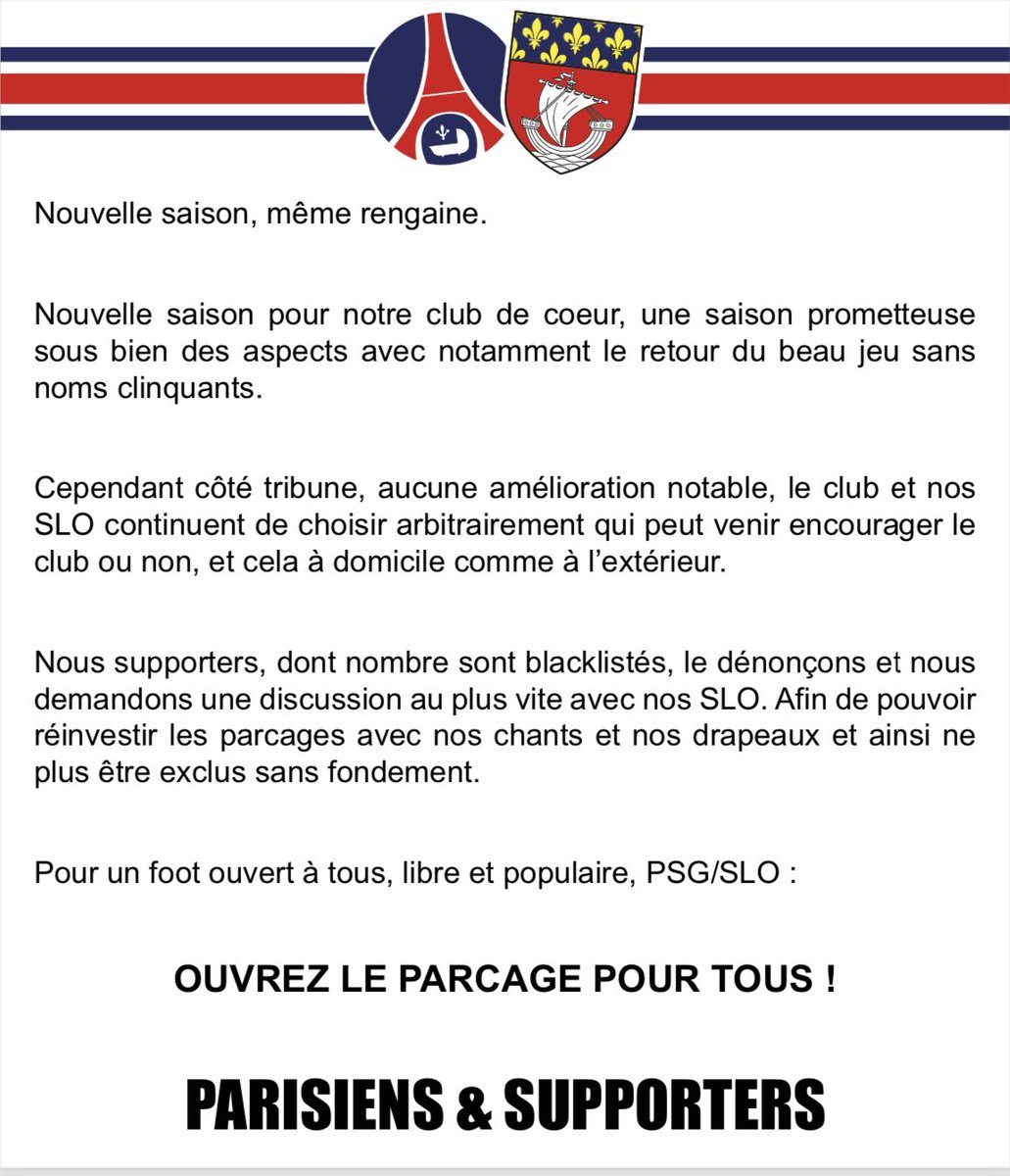 sparisiens1970's tweet image. REIMS - PSG 21/09

PSG/SLO : OUVREZ LE PARCAGE 

@A_N_Supporters @PSG_inside