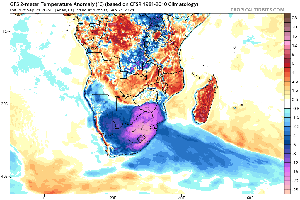 extremetemps's tweet photo. From oven to frozen and again to oven in SOUTH AFRICA
After record high temperatures >42C,winter returned with heavy snowfalls at >1700m.
Max. temperature yesterday at Johannesburg was just 6C
In the meanwhile record heat continues in MOZAMBIQUE MIN 25.3 Quelimane
40C coming back https://t.co/GyAMMQt0gy