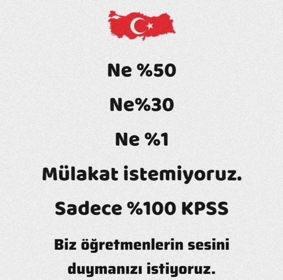 sedammira's tweet photo. 💥 2023 KPSS puanı ile aylardır bekleyen binlerce öğretmen ve aileleri mağdur edilmesin.

💥Liyakatlı ve adil öğretmen ataması için 20 bin öğretmen 2023 KPSS puanı sıralaması korunarak atanmalıdır.

@tcmeb
@tcbestepe
@RTErdogan

#MEBdeMülakatSkandalı
#Meb20BiniYuvarlamalıAçıkla https://t.co/iCJT7RE5mw