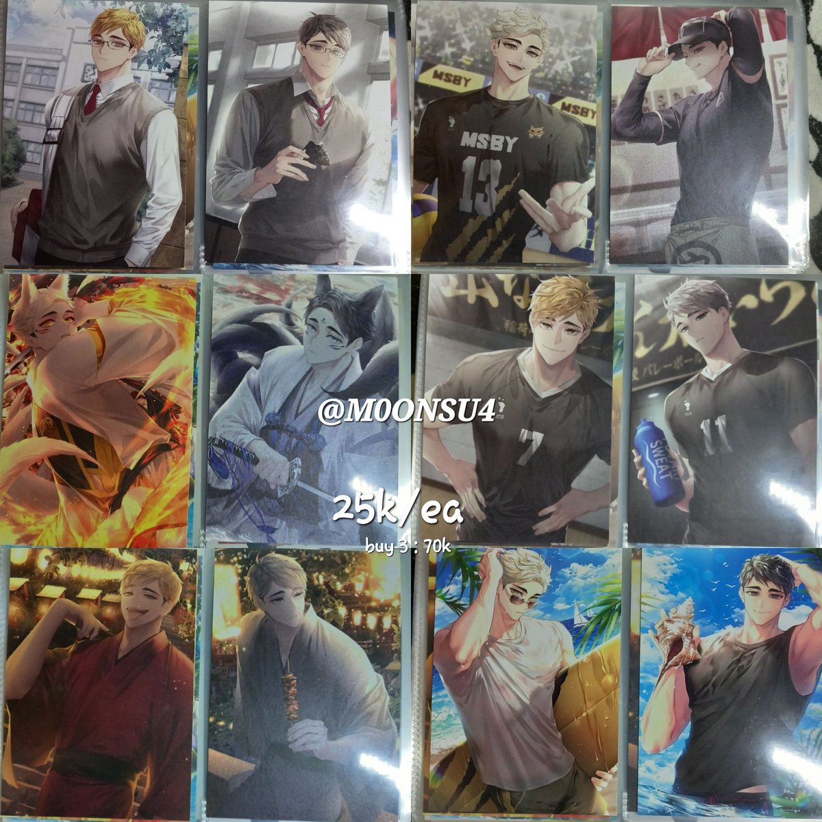 M0ONSU4's tweet photo. — wts want to sell postcard haikyuu
[mainly miyas &amp; black jackals]

✧ Depok, Indonesia 
→ strictly splitpay only
→ take bulk dpt diskon

t. wts wtb rimumu ummm_mmma hemoon kanan_king chocohaim osamu atsumu  
 #warunganime  #warunghq #warunghaikyuu https://t.co/SM05VlYMUm
