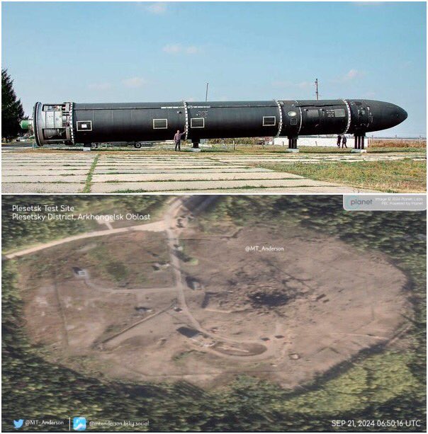 G_Yakovleff's tweet photo. Présenté comme l’arme ultime par Vladimir Poutine lui-même, le Missile nucléaire ☢️ SARMAT a finalement une portée de 0 km 👀👊🏻 https://t.co/vHdAQsBf97
