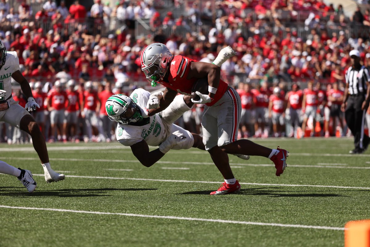 The <a href="/OhioStateFB/">Ohio State Football</a> offense produced three plays of 50+ yards yesterday for the first time since the 2021 season opener at Minnesota.  

The #Buckeyes rank fifth nationally with five plays of 50+ yards this season.  

#GoBucks