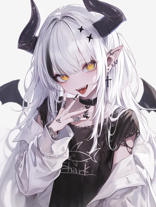 #見た人も無言で銀髪or白髪をあげる 