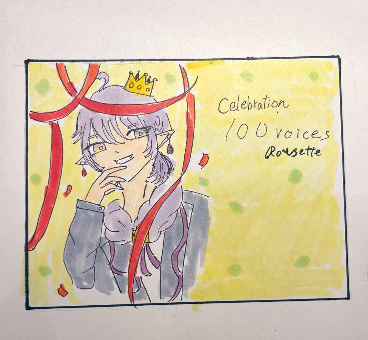 .*･♥ﾟＣＥＬＥＢＲＡＴＩＯＮ♬ °･♥*.
100 voices.ᐟ.ᐟ
𝐌𝐞𝐬𝐬𝐚𝐠𝐞➳ALT

   #お祝いイラスト 
 #お祝いFA 
（<a href="/SannisRousette/">S.ルーセット🔯🦇ℛℴ𝓊𝓈ℯ𝓉𝓉ℯ【Vtuber的な何か】</a> ）
（<a href="/Rousette_ASMR/">ルーセット🦇高低差No.1シチュボ</a> ）