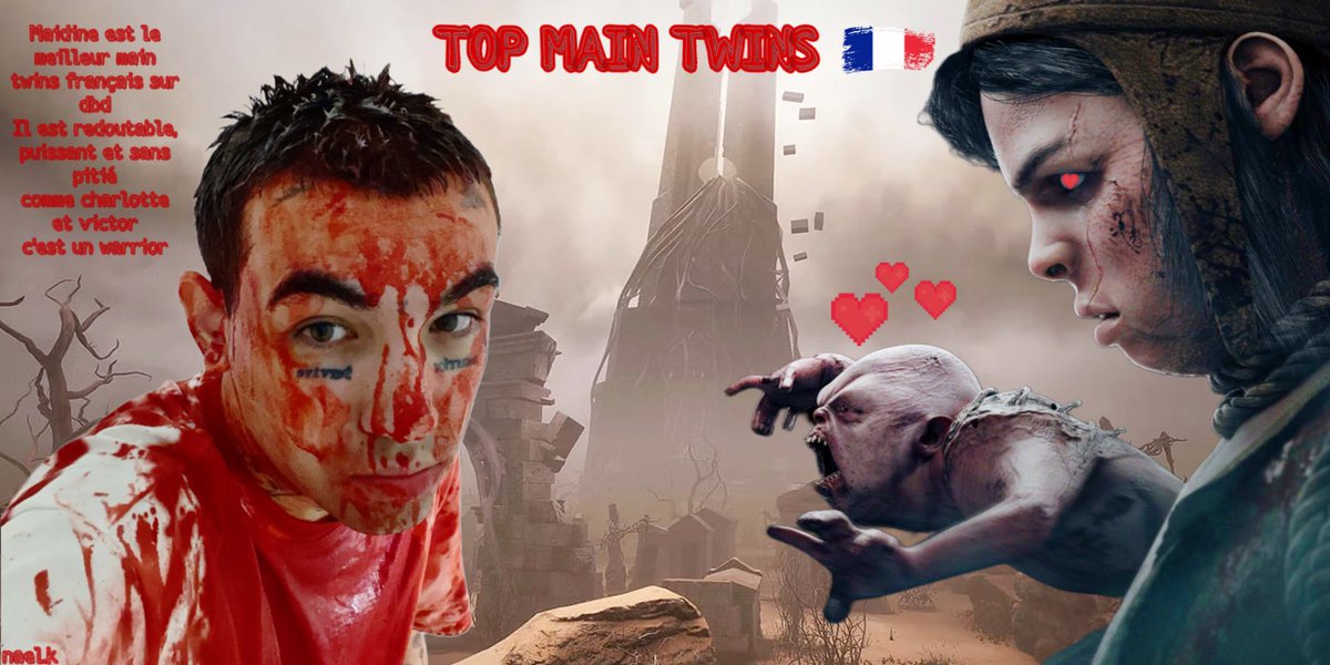 NaelKosmi's tweet photo. MaidineTV best main twins FR 🏆🇫🇷 #DeadbyDaylight #twinsdbd #topmaintwins #twitchstreamer #maidinetv https://t.co/HUQrxBGfo7