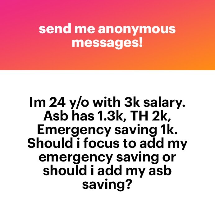 ammarFRS's tweet photo. Summary NGL ni:

24 y/o.

Salary: 3K.

Total saving (ASB/TH/Emergency): 4.3K

So nak focus apa?

First of all, saya bukan financial planner eh. So take my advice with a pinch of salt. Do your own research after this. https://t.co/6tQ5NeawZ8